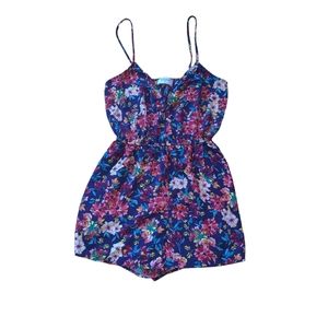 Everly Floral Print Romper Size Small Spaghetti Strap
